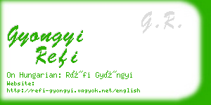 gyongyi refi business card